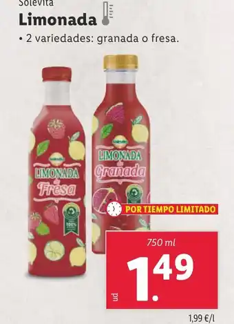 Lidl Solevita Limonada oferta