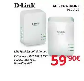 Dynos Informática D-link Kit 2 Powerline Plc Av2 oferta