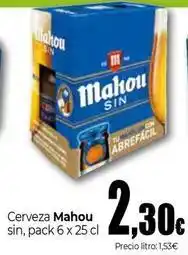 Unide Supermercados Mahou - cerveza sin oferta