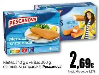 Unide Supermercados Pescanova - filetes de merluza empanada oferta