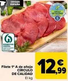 Carrefour Círculo de calidad - filete 1ª a de añojo oferta