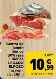 Carrefour Legado elpozo - centro de jamón ibérico 50% raza ibérica oferta