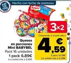 Carrefour Babybel - quesos en porciones mini oferta