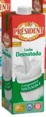 Carrefour Président - leche entera semi o desnatada oferta