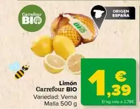 Carrefour Carrefour bio - limón oferta