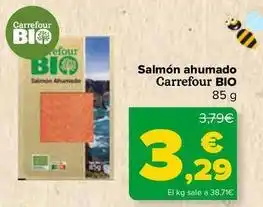 Carrefour Carrefour bio - salmón ahumado oferta