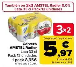 Carrefour Amstel - cerveza radler oferta