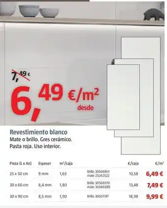 Bauhaus Revestimiento blanco oferta