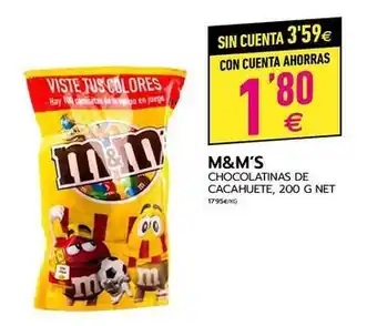 BM Supermercados M&m's - chocolatinas de cacahuete oferta