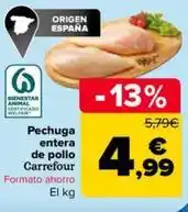 Carrefour Carrefour - pechuga entera de pollo oferta