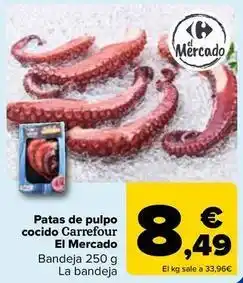 Carrefour Carrefour - patas de pulpo cocido el mercado oferta