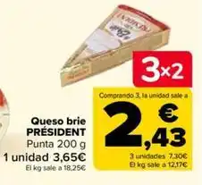 Carrefour Président - queso brie oferta