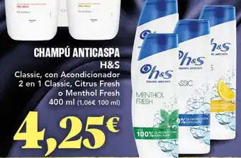 Gadis H&s - champú anticaspa oferta