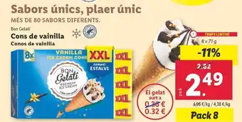 Lidl Bon gelati - conos de vainilla oferta