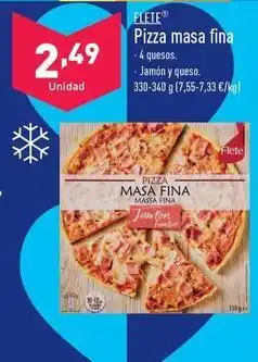 ALDI Flete - pizza masa fina oferta