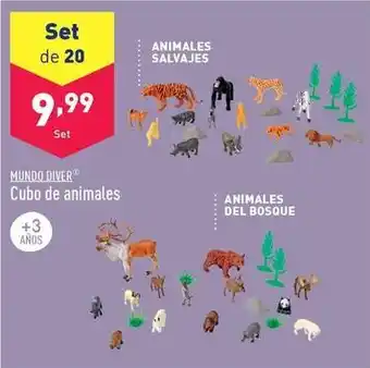 ALDI Mundo diver - cubo de animales oferta