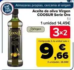 Carrefour Coosur - aceite de oliva virgen serie oro oferta