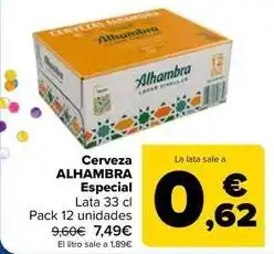 Carrefour Alhambra - cerveza especial oferta