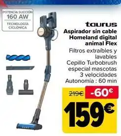 Carrefour Taurus - aspirador sin cable homeland digital animal flex oferta