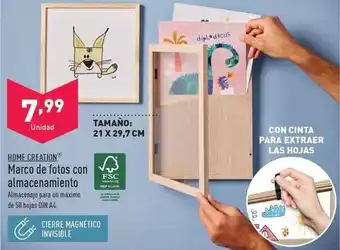 ALDI Home creation - marco de fotos con almacenamiento oferta