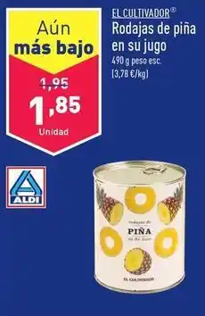 ALDI El cultivador - rodajas de pina en su jugo oferta