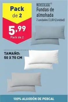 ALDI Novitesse - fundas de almohada oferta