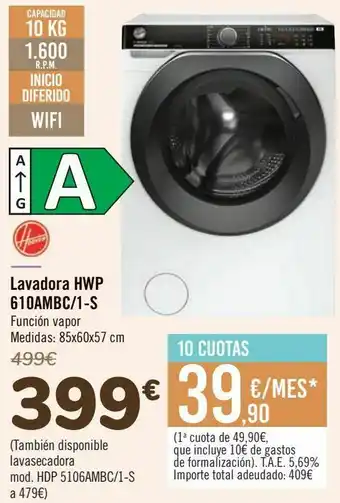 Samsung Lavadora hwp 610ambc/1-s oferta