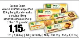 Froiz Galletas Gullón Zero sin azúcares chip choco oferta