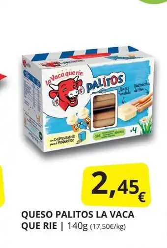 Supermercados MAS QUESO PALITOS LA VACA QUE RIE oferta