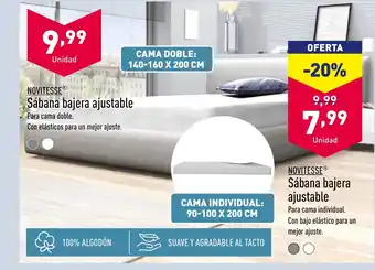 ALDI NOVITESSEⓇ Sábana bajera ajustable oferta