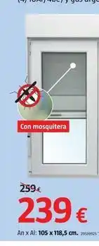 Bauhaus Ventana de pvc practicable oscilobatiente con persiana y mosquitera oferta