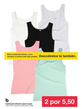 Zeeman Camiseta interior para mujer oferta