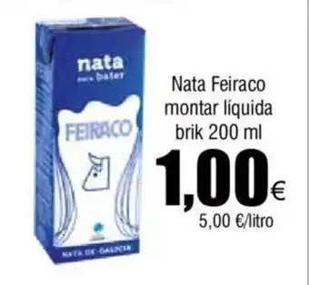 FROIZ Nata Feiraco montar líquida brik 200 ml oferta