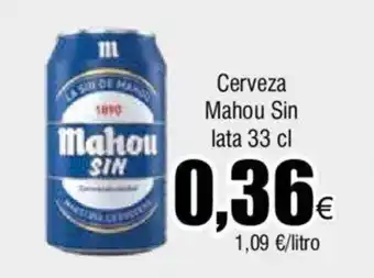 FROIZ Cerveza Mahou Sin lata 33 cl oferta