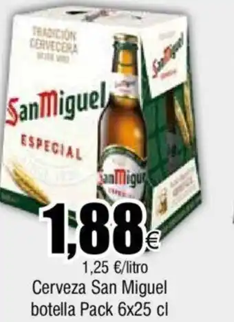 FROIZ Cerveza San Miguel botella Pack 6x25 cl oferta