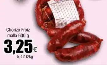 Froiz Chorizo Froiz malla 600 g oferta