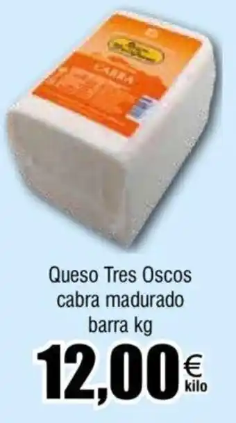FROIZ Queso Tres Oscos cabra madurado barra kg oferta