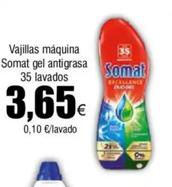 FROIZ Vajillas máquina Somat gel antigrasa 35 lavados oferta