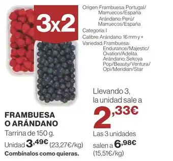 Supercor FRAMBUESA O ARÁNDANO oferta