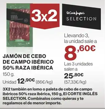 Supercor JAMÓN DE CEBO DE CAMPO IBÉRICO 50% RAZA IBÉRICA oferta