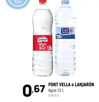 Coviran FONT VELLA O LANJARÓN Agua 1,5 L oferta