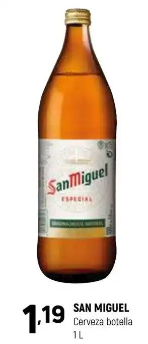 Coviran SAN MIGUEL Cerveza botella 1L oferta