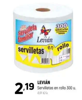 Coviran LEVIÁN Servilletas en rollo 300 u. oferta