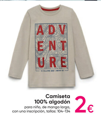 Pepco Camiseta 100% algodón tallas: 104-134 cm oferta