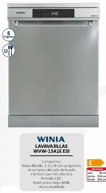 Alcampo Winia Lavavajillas WVW-13A1E ESI oferta