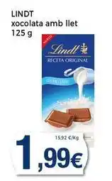 Supermercats Jespac Lindt - xocolata amb llet oferta