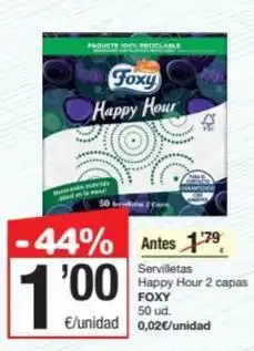 SPAR Fragadis Foxy - servilletas happy hour 2 capas oferta