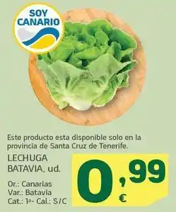 HiperDino Lechuga batavia oferta