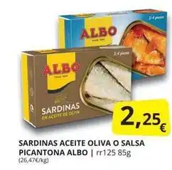 Supermercados MAS Albo - sardinas aceite oliva oferta