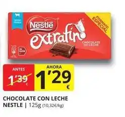 Supermercados MAS Nestlé - chocolate con leche oferta